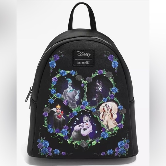 Loungefly Handbags - Loungefly Disney Villains Black Backpack NEW Multi With Tags NWT
